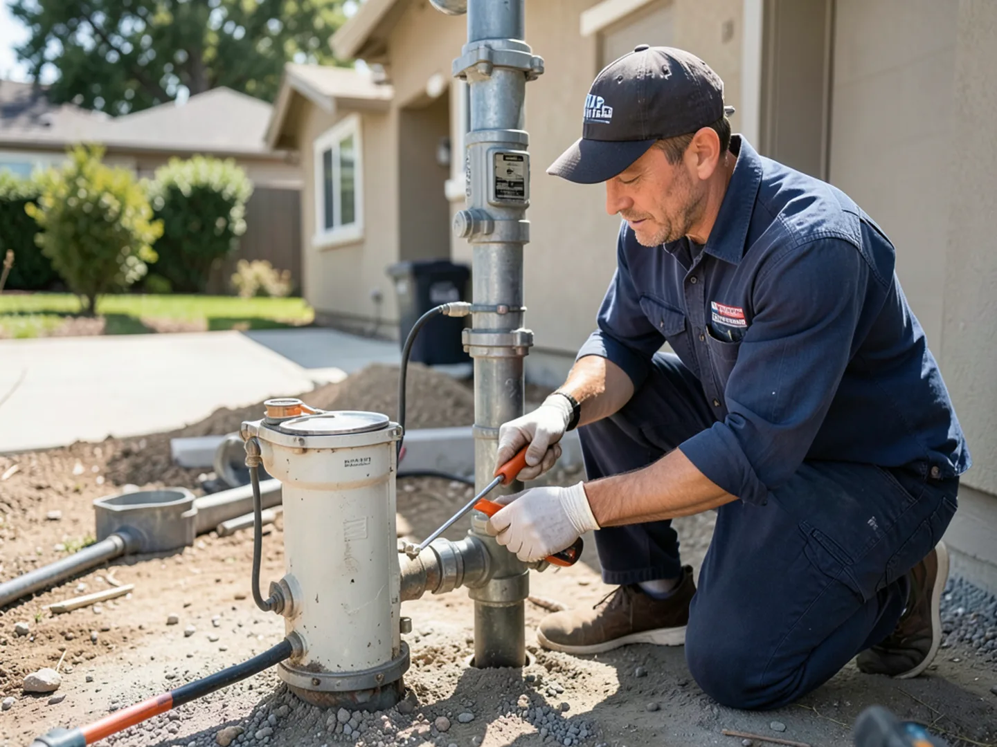 Managing hard water scale and high municipal pressure in Brea in Brea, CA