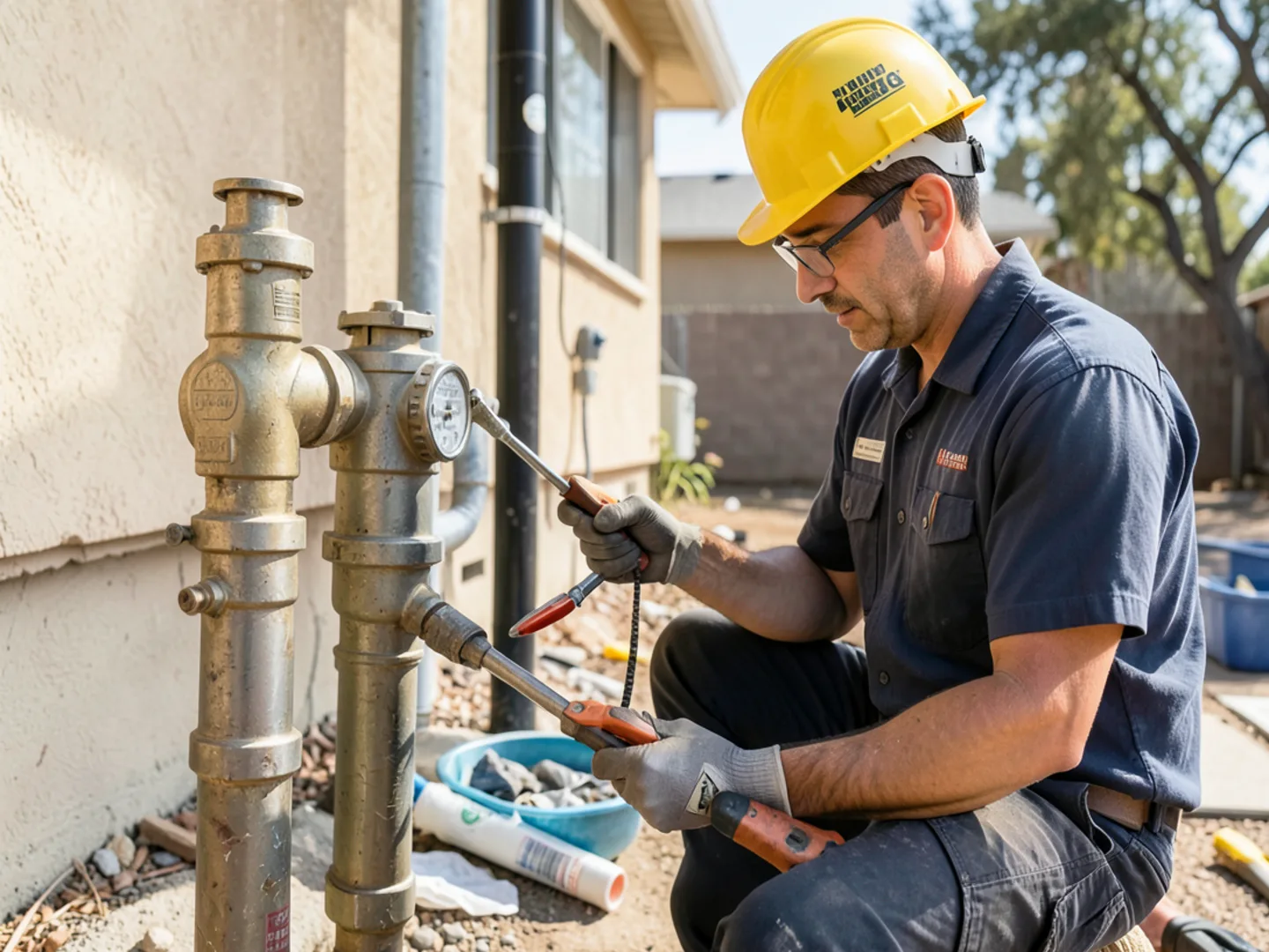 Historic crawlspace plumbing in the Wood Streets and Downtown in Riverside, CA