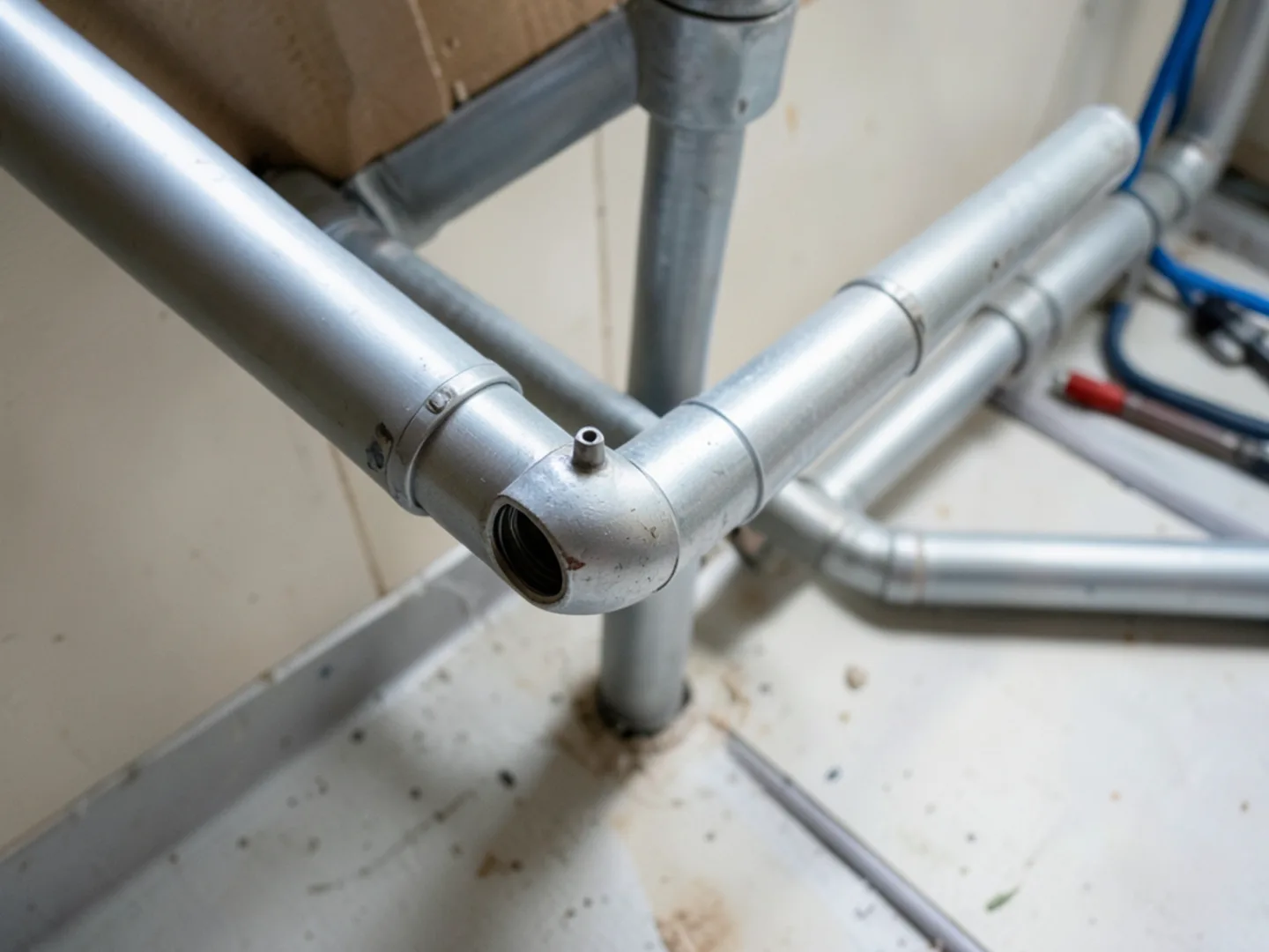 Answer first: overhead PEX reroute vs direct concrete repair technical plumbing photo