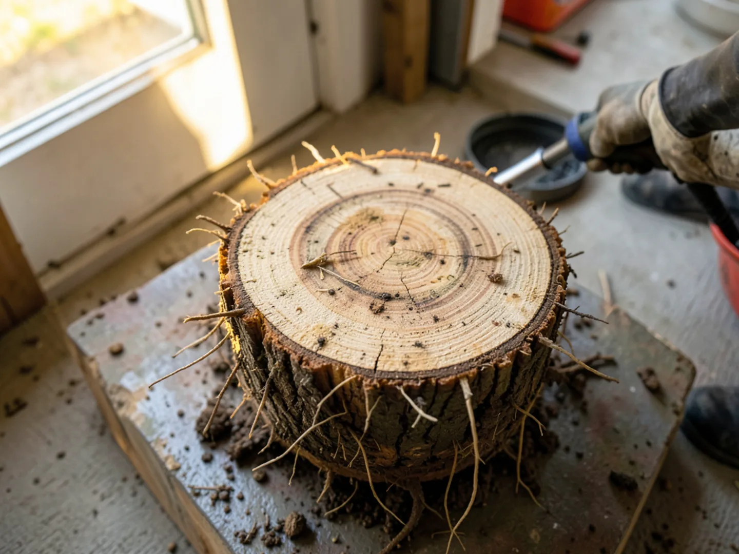Clearing mature root intrusion and calcium scale in Corona sewer mains in Corona, CA